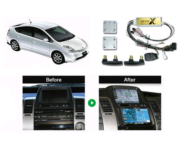 BeatSonic PREMIUM komplett 2-DIN kit Prius m/navi m/aktivt system (2003-2009)